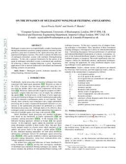 On the dynamics of multi agent nonlinear filtering and learning