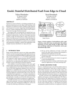 Enoki: Stateful Distributed FaaS from Edge to Cloud