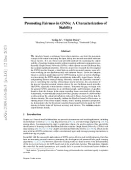 Promoting Fairness in GNNs: A Characterization of Stability