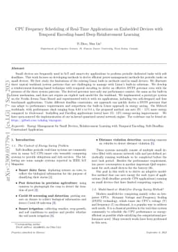 CPU frequency scheduling of real-time applications on embedded devices
  with temporal encoding-based deep reinforcement learning