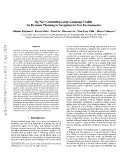 SayNav: Grounding Large Language Models for Dynamic Planning to
  Navigation in New Environments