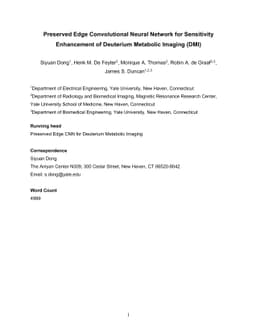 Preserved Edge Convolutional Neural Network for Sensitivity Enhancement
  of Deuterium Metabolic Imaging (DMI)