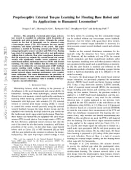 Proprioceptive External Torque Learning for Floating Base Robot and its
  Applications to Humanoid Locomotion