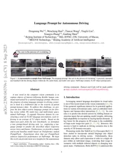 Language Prompt for Autonomous Driving
