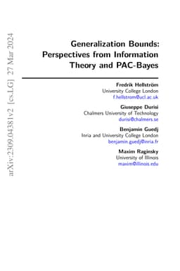 Generalization Bounds: Perspectives from Information Theory and
  PAC-Bayes