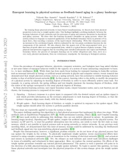 Emergent learning in physical systems as feedback-based aging in a
  glassy landscape