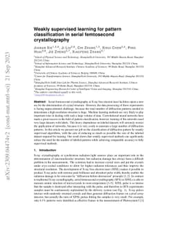 Weakly supervised learning for pattern classification in serial
  femtosecond crystallography