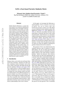 FaNS: a Facet-based Narrative Similarity Metric