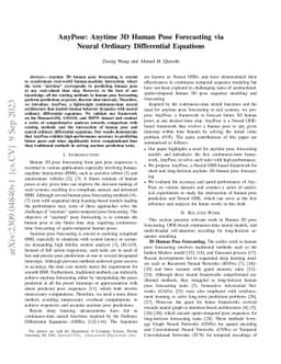 AnyPose: Anytime 3D Human Pose Forecasting via Neural Ordinary
  Differential Equations