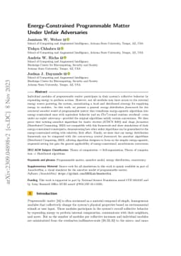 Energy-Constrained Programmable Matter Under Unfair Adversaries
