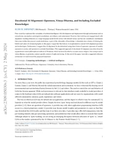Decolonial AI Alignment: Openness, Viśe\d{s}a-Dharma, and Including
  Excluded Knowledges