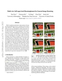 Multi-view Self-supervised Disentanglement for General Image Denoising