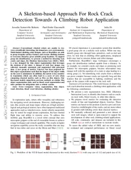 A Skeleton-based Approach For Rock Crack Detection Towards A Climbing
  Robot Application