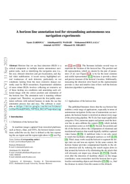 A horizon line annotation tool for streamlining autonomous sea
  navigation experiments