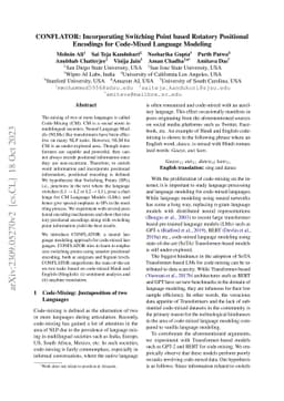 CONFLATOR: Incorporating Switching Point based Rotatory Positional
  Encodings for Code-Mixed Language Modeling
