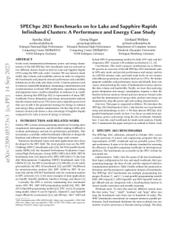 SPEChpc 2021 Benchmarks on Ice Lake and Sapphire Rapids Infiniband
  Clusters: A Performance and Energy Case Study