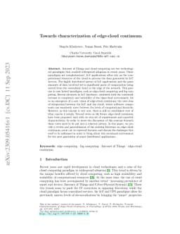Towards characterization of edge-cloud continuum