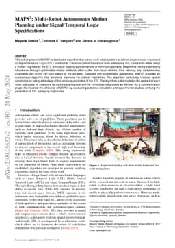 MAPS$^2$: Multi-Robot Autonomous Motion Planning under Signal Temporal
  Logic Specifications