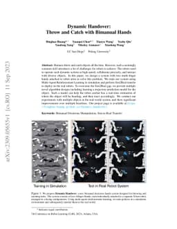 Dynamic Handover: Throw and Catch with Bimanual Hands
