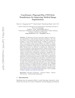 ConvFormer: Plug-and-Play CNN-Style Transformers for Improving Medical
  Image Segmentation