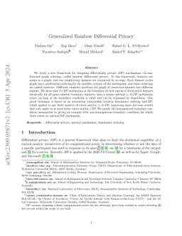 Generalized Rainbow Differential Privacy