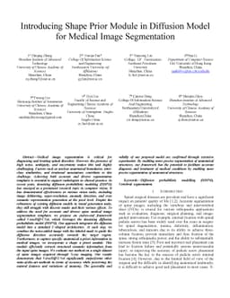 Introducing Shape Prior Module in Diffusion Model for Medical Image
  Segmentation