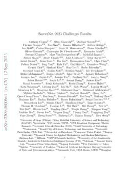 SoccerNet 2023 Challenges Results