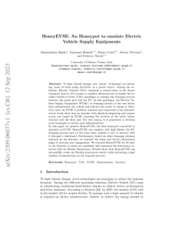 HoneyEVSE: An Honeypot to emulate Electric Vehicle Supply Equipments