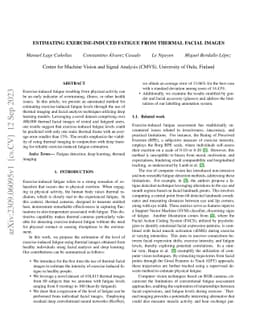Estimating exercise-induced fatigue from thermal facial images