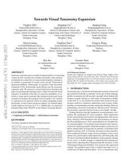 Towards Visual Taxonomy Expansion