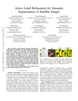 Active Label Refinement for Semantic Segmentation of Satellite Images
