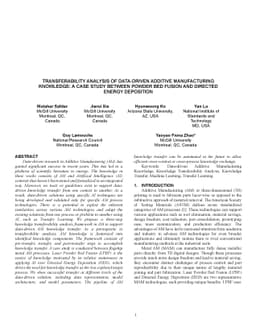 Transferability analysis of data-driven additive manufacturing
  knowledge: a case study between powder bed fusion and directed energy
  deposition