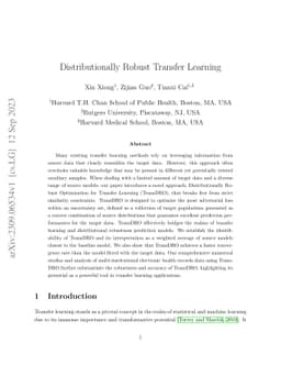 Distributionally Robust Transfer Learning