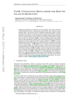 ConR: Contrastive Regularizer for Deep Imbalanced Regression