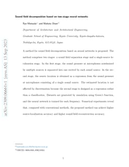 Sound field decomposition based on two-stage neural networks