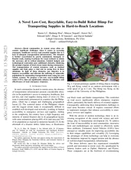 A Novel Low-Cost, Recyclable, Easy-to-Build Robot Blimp For Transporting
  Supplies in Hard-to-Reach Locations