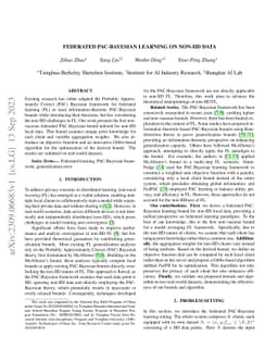 Federated PAC-Bayesian Learning on Non-IID data