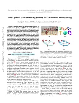 Time-Optimal Gate-Traversing Planner for Autonomous Drone Racing