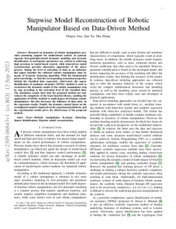 Stepwise Model Reconstruction of Robotic Manipulator Based on
  Data-Driven Method