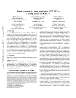 Short reasons for long vectors in HPC CPUs: a study based on RISC-V