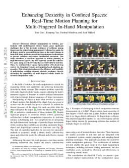 Enhancing Dexterity in Confined Spaces: Real-Time Motion Planning for
  Multi-Fingered In-Hand Manipulation
