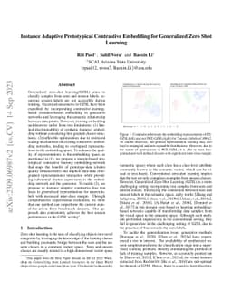 Instance Adaptive Prototypical Contrastive Embedding for Generalized
  Zero Shot Learning