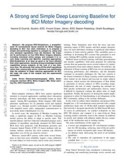 A Strong and Simple Deep Learning Baseline for BCI MI Decoding