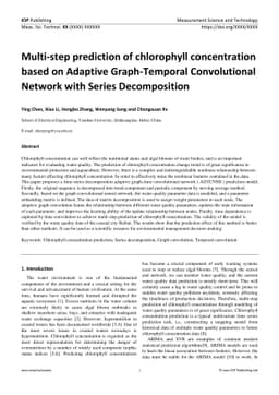 Multi-step prediction of chlorophyll concentration based on Adaptive
  Graph-Temporal Convolutional Network with Series Decomposition