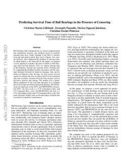 Predicting Survival Time of Ball Bearings in the Presence of Censoring