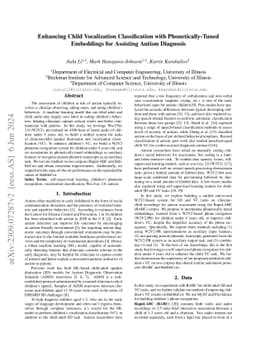 Enhancing Child Vocalization Classification with Phonetically-Tuned
  Embeddings for Assisting Autism Diagnosis