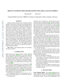 Tree of Uncertain Thoughts Reasoning for Large Language Models