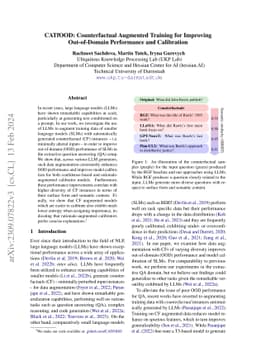 CATfOOD: Counterfactual Augmented Training for Improving Out-of-Domain
  Performance and Calibration