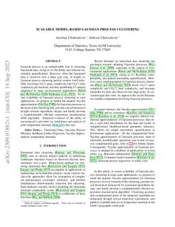 Scalable Model-Based Gaussian Process Clustering