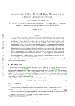 Landscape-Sketch-Step: An AI/ML-Based Metaheuristic for Surrogate
  Optimization Problems